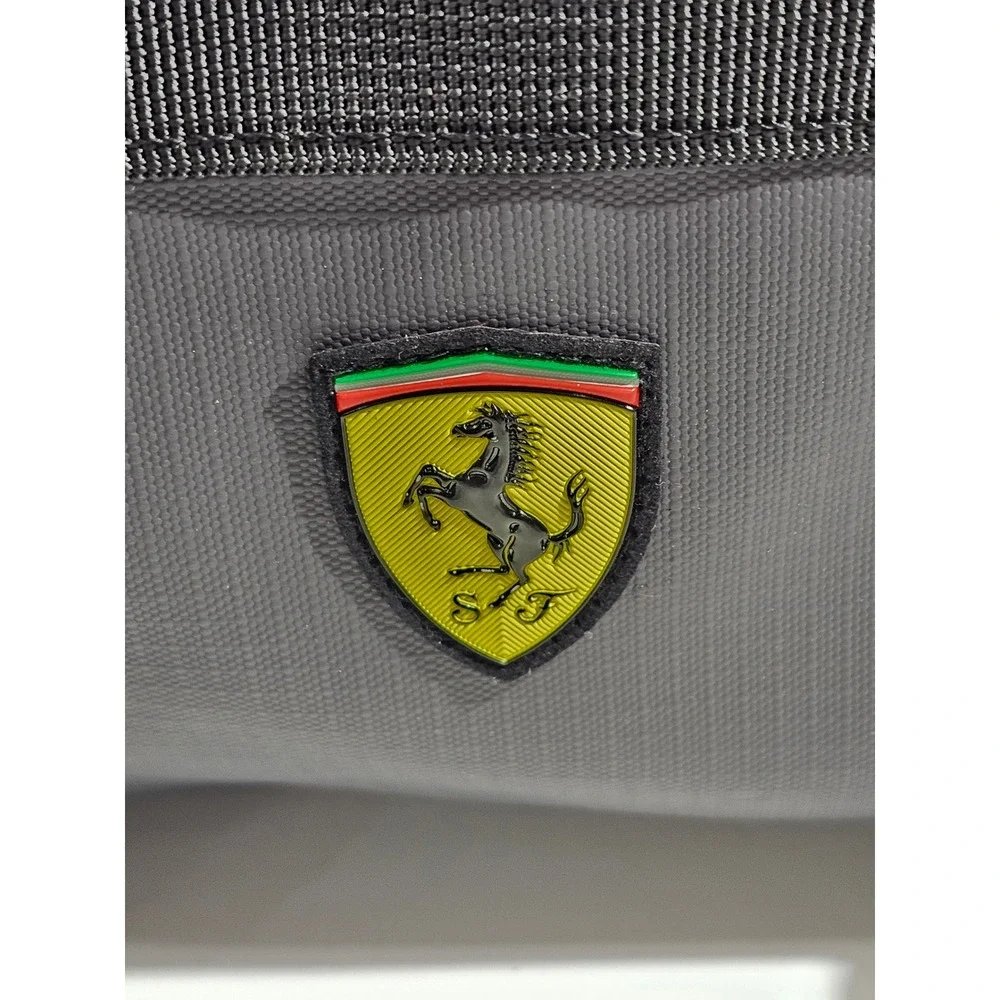 Ferrari Scudetto Duffle bag & backpack Shield Grey Convertible Travel Racing NWT